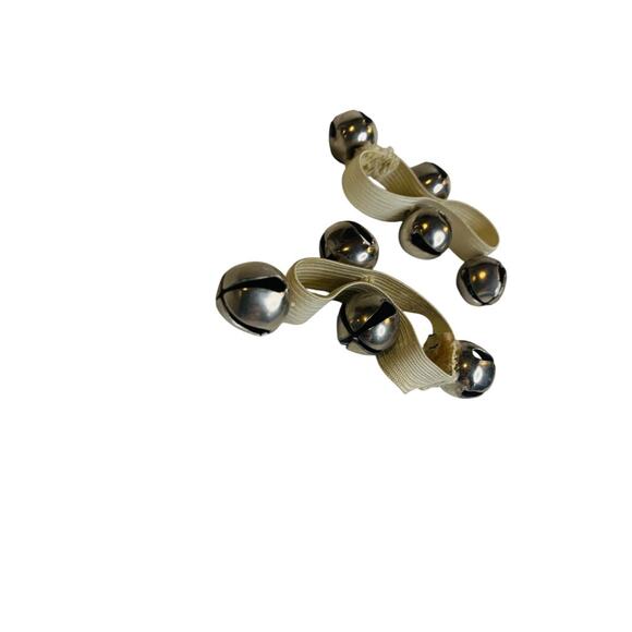 Set of 2 Child Vintage Jingle Bell Elastic Bracelets Costume Handmade Angel - Picture 2 of 6